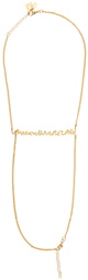 MM6 Maison Margiela Gold Short Long Necklace