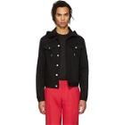 Alexander McQueen Black Denim Sweatshirt Jacket