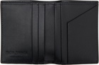 Palm Angels Black Curved Logo Leather Wallet