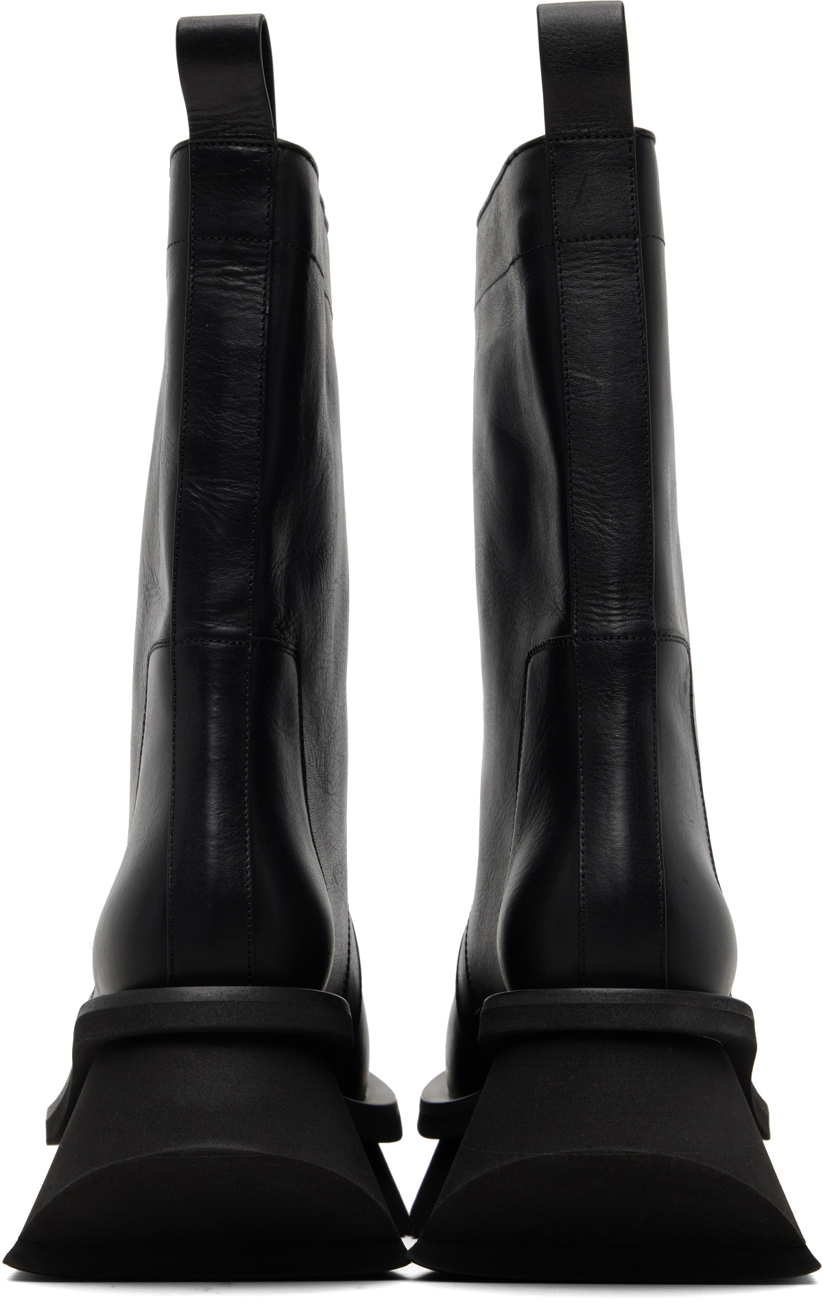 Rick Owens Black Low Factory Pull On Chelsea Boots