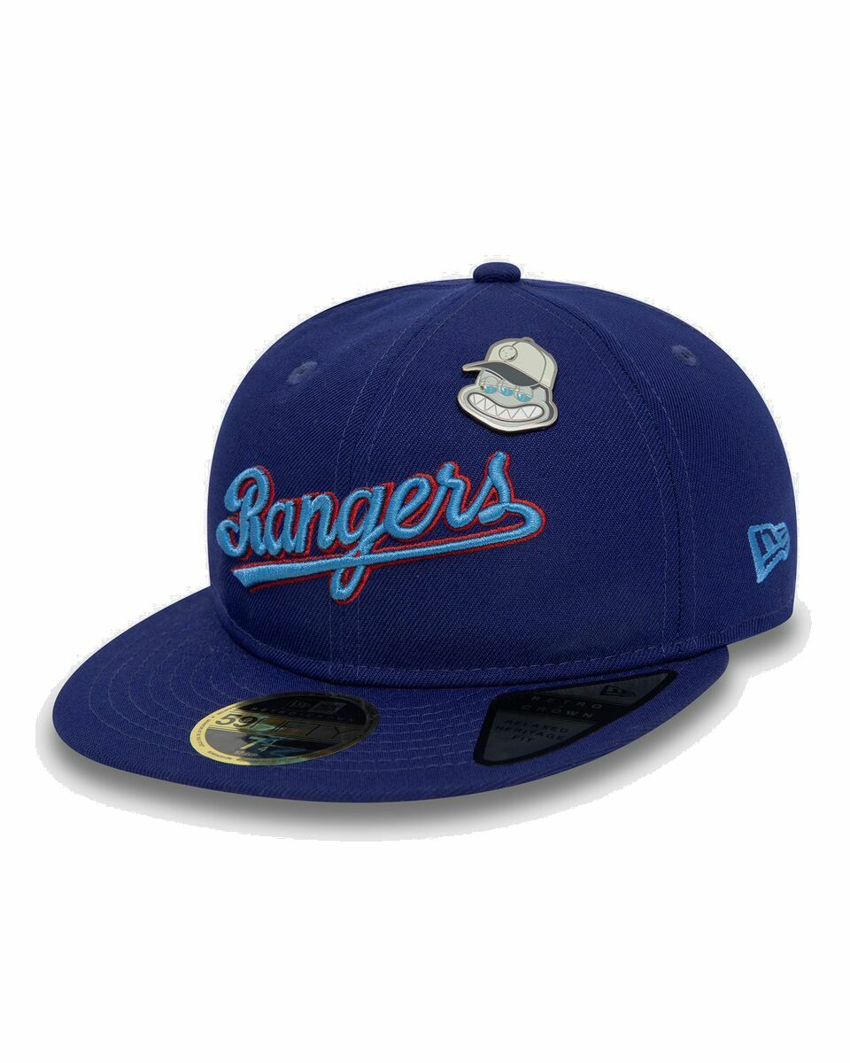 Photo: New Era Mlb Coop Pin 59 Fifty Texas Rangers Otc Blue - Mens - Caps