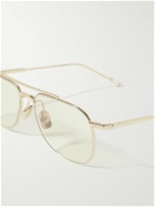 Native Sons - Shephard Aviator-Style Gold-Tone Optical Glasses