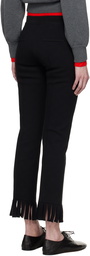 High Sport Black Fringe Louis Trousers