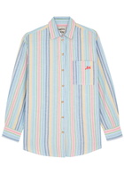 Damson Madder Skyla Striped Cotton-blend Shirt Multicoloured