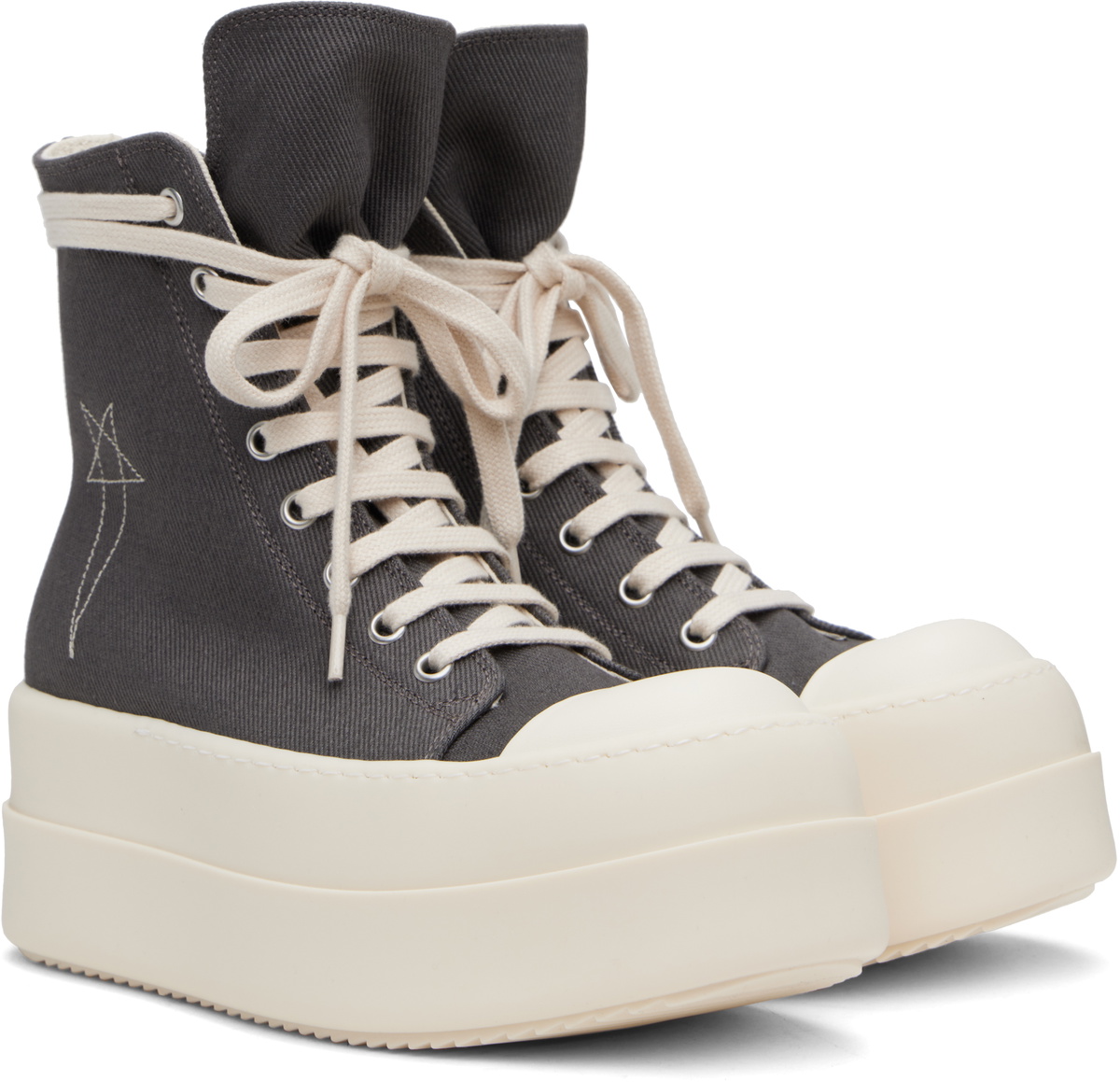 Rick Owens DRKSHDW Gray Hollywood Double Bumper Sneaks Rick Owens DRKSHDW Gray Hollywood Double Bumper Sneaks