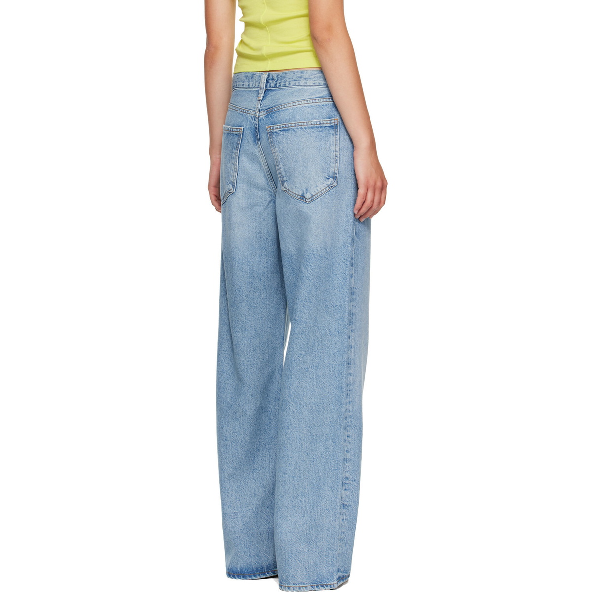 AGOLDE Blue Low Slung Baggy Jeans