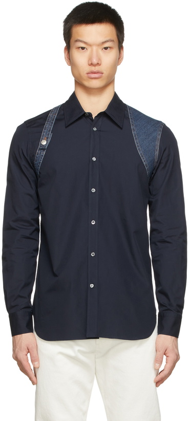 Photo: Alexander McQueen Navy Harness Shirt