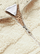 Bottega Veneta - Patchwork Wool Zip-Up Cardigan - Neutrals