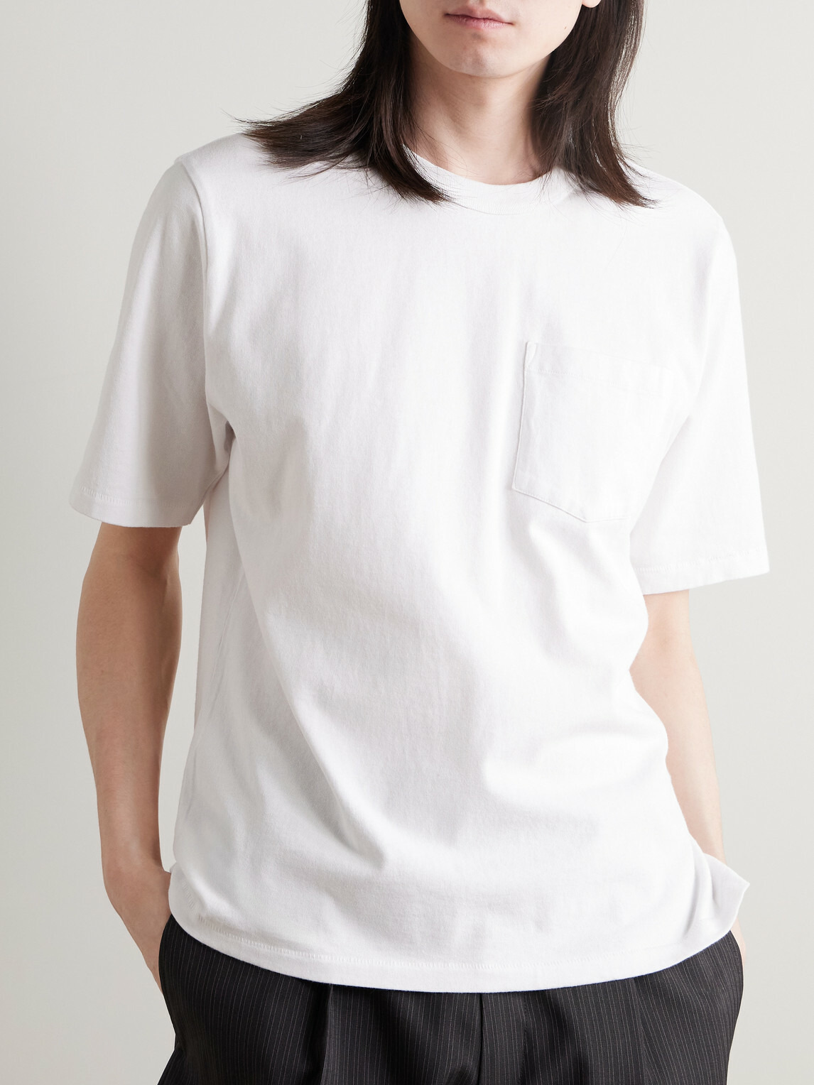Corridor - Garment-Dyed Cotton-Jersey T-Shirt - White