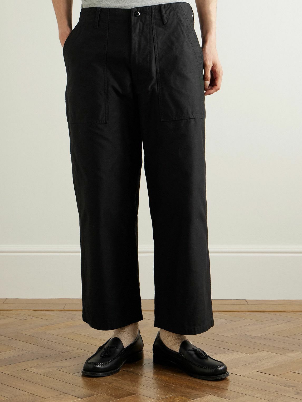Beams Plus - Wide-Leg Cotton Trousers - Black
