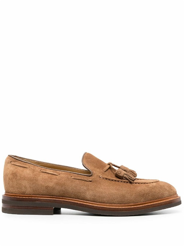 Photo: BRUNELLO CUCINELLI - Suede Leather Loafers