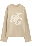 Honor The Gift Logo-print Cotton Sweatshirt Stone