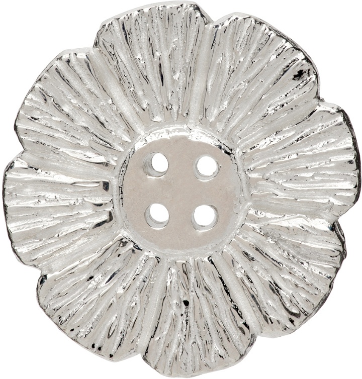 Photo: Bleue Burnham SSENSE Exclusive Silver Marigold Button