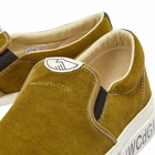 Junya Watanabe MAN x Stepney Workers Club Suede Slip On Sneakers in Khaki