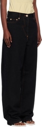 Pushbutton Black Straight Jeans