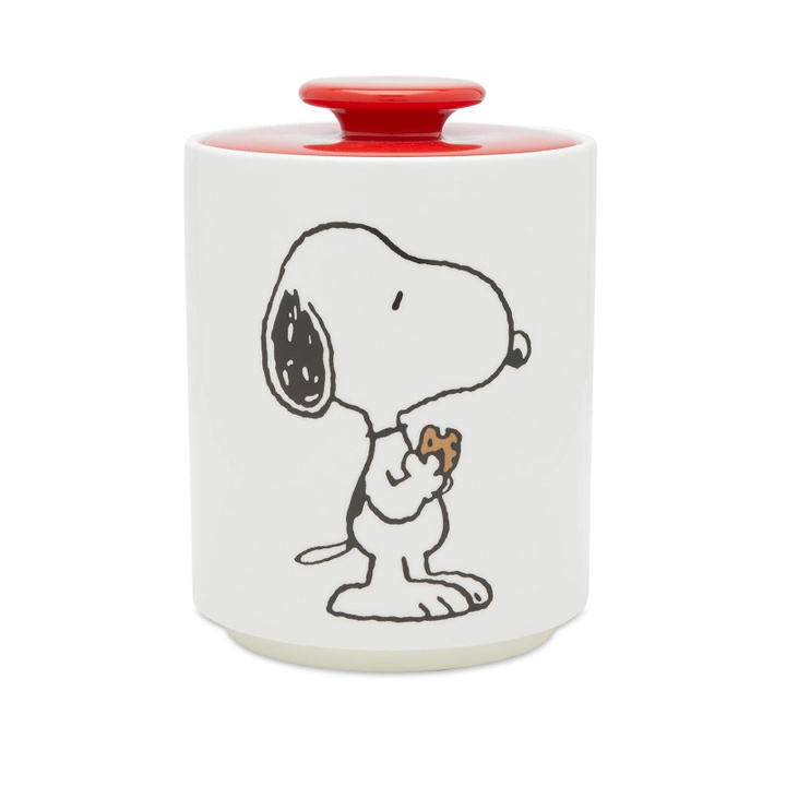 Photo: Peanuts Snoopy Cookie Jar in White/Red 
