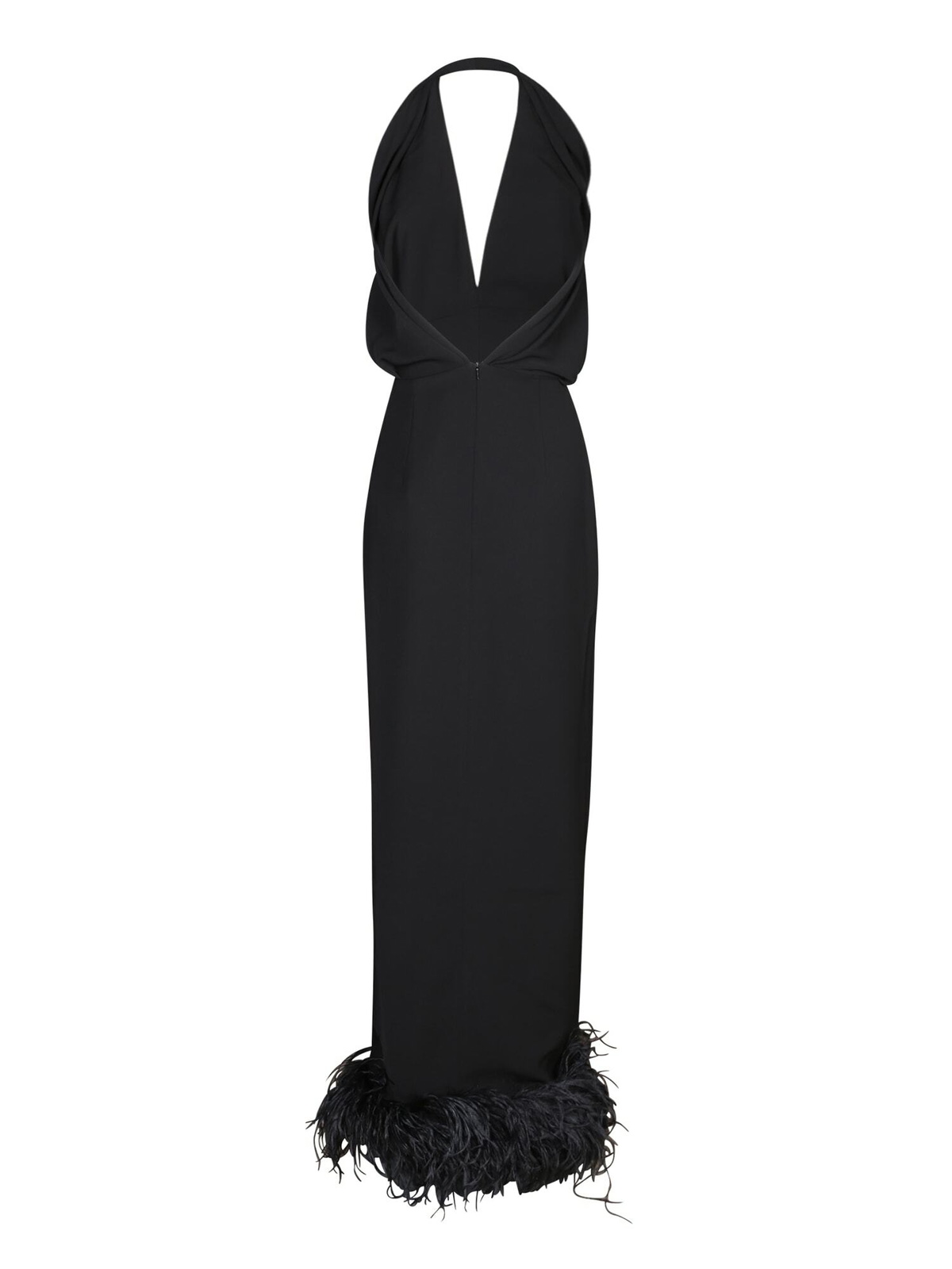 black mini dress low back JOAH BROWN Cowl Back Long Sleeve Mini Dress | Black Modal main image 1