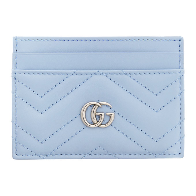 Gucci GG Marmont Card Case in Blue