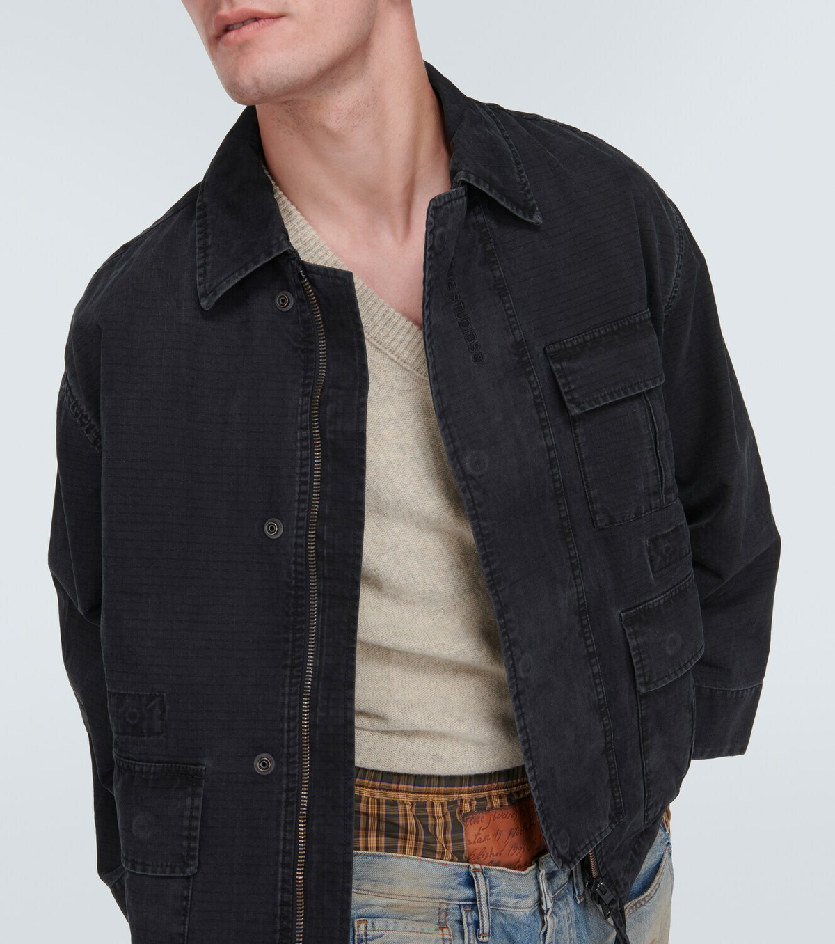 ジャケット・アウター Acne Studios COTTON BLEND OVERSHIRT 42 Acne Studios COTTON BLEND OVERSHIRT 42