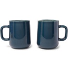 Toast Living - H.A.N.D Set of Two Porcelain Mugs - Blue