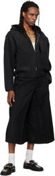 NULLUS Black Layered Culotte Trousers