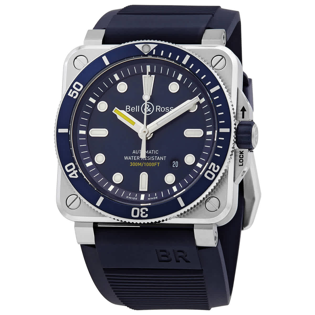 Bell and Ross BR03-92 Diver Automatic Blue Dial Mens Watch BR0392-D-BU-ST/S