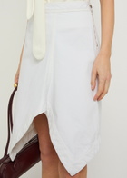 Lemaire Asymmetric Denim Mini Skirt Off White