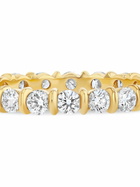 Lizzie Mandler Fine Jewelry 18K Yellow Gold Small Bubble Bar Diamond Ring