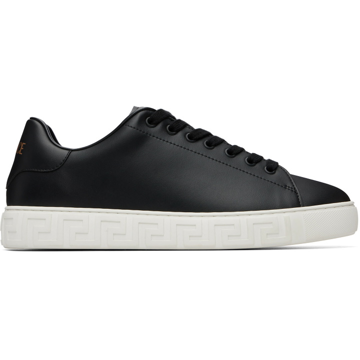 Photo: Versace Black Greca Nylon Sneakers