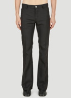Twill Bootcut Pants in Black