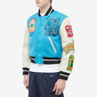 Members of the Rage Men's Classic Varsity Jacket in Algers Blue