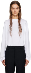Sofie D'Hoore White Crewneck Long Sleeve T-Shirt