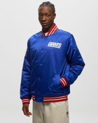 Mitchell & Ness Nfl Heavyweight Satin Jacket New York Giants Blue - Mens - College Jackets