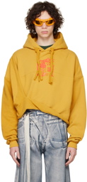 Ottolinger Yellow Drape Cropped Hoodie