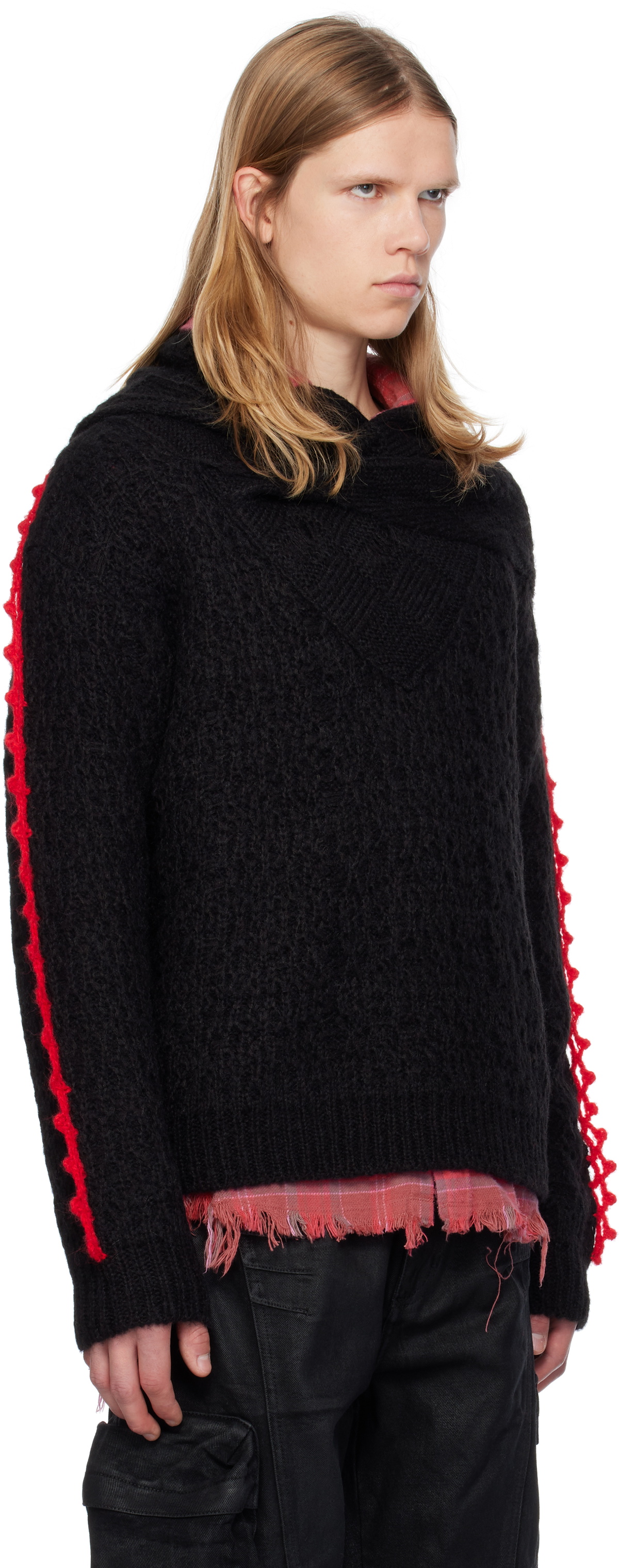 Andersson Bell Black Arelin Shawl Layered Sweater