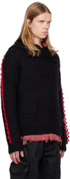 Andersson Bell Black Arelin Shawl Layered Sweater