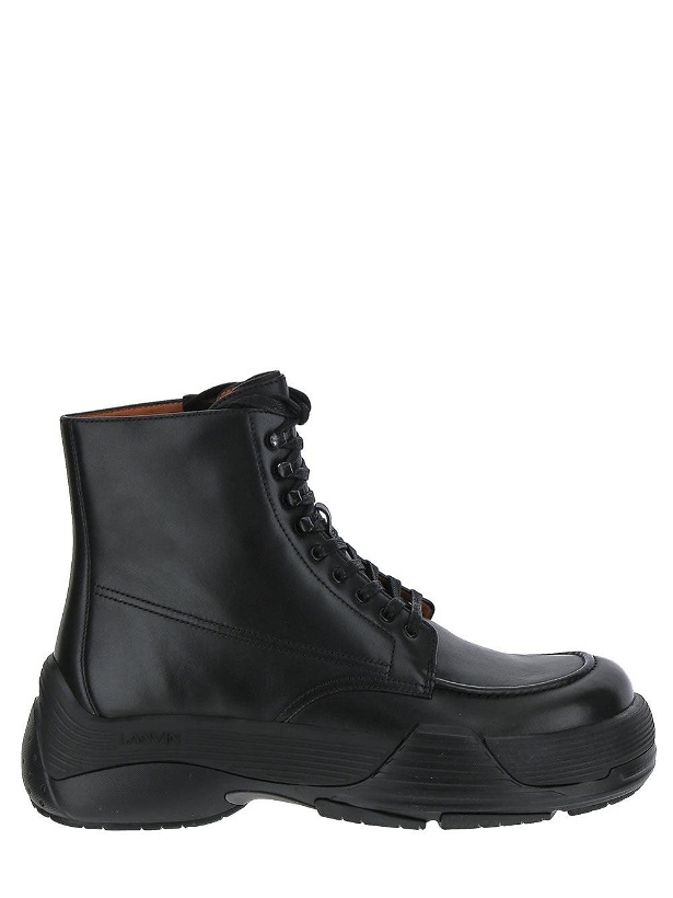 Photo: Lanvin Flash X Bold Leather Lace Up Boots
