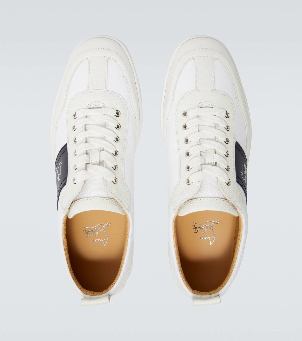 Christian Louboutin Retero leather and canvas sneakers