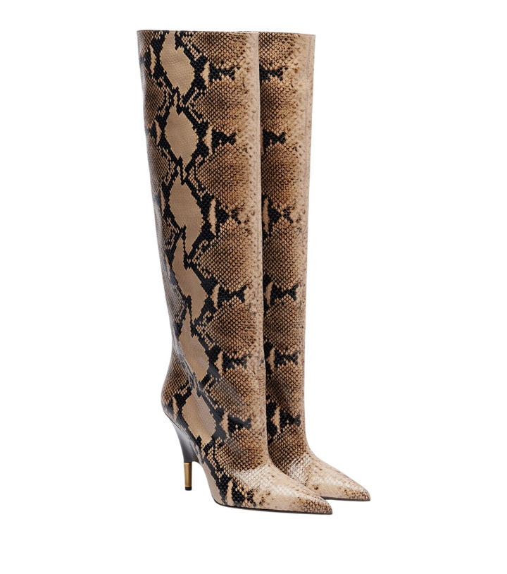 Photo: Khaite Bella snake-effect leather knee-high boots