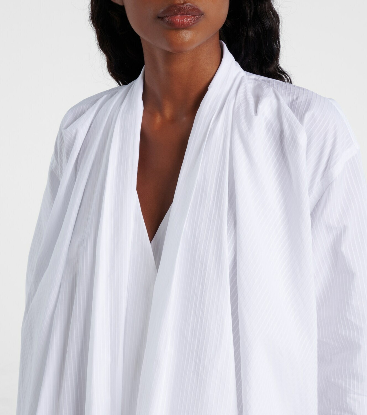 Loewe Draped cotton poplin shirt dress