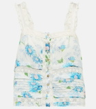 LoveShackFancy Sully floral cotton top
