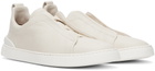 ZEGNA Off-White Triple Stitch Sneakers