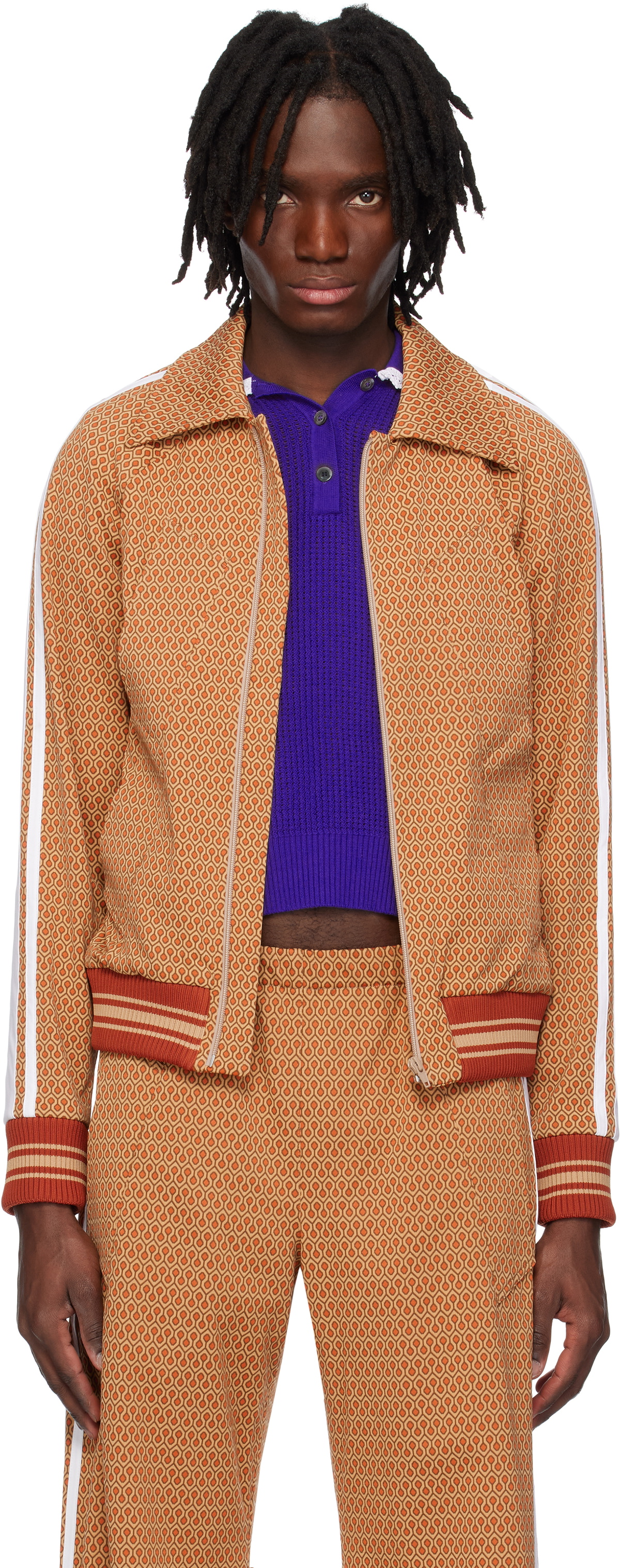 EGONlab Tan Wool Double-Breasted Blazer EGONlab