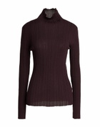 Agnona Womens Turtleneck Plum