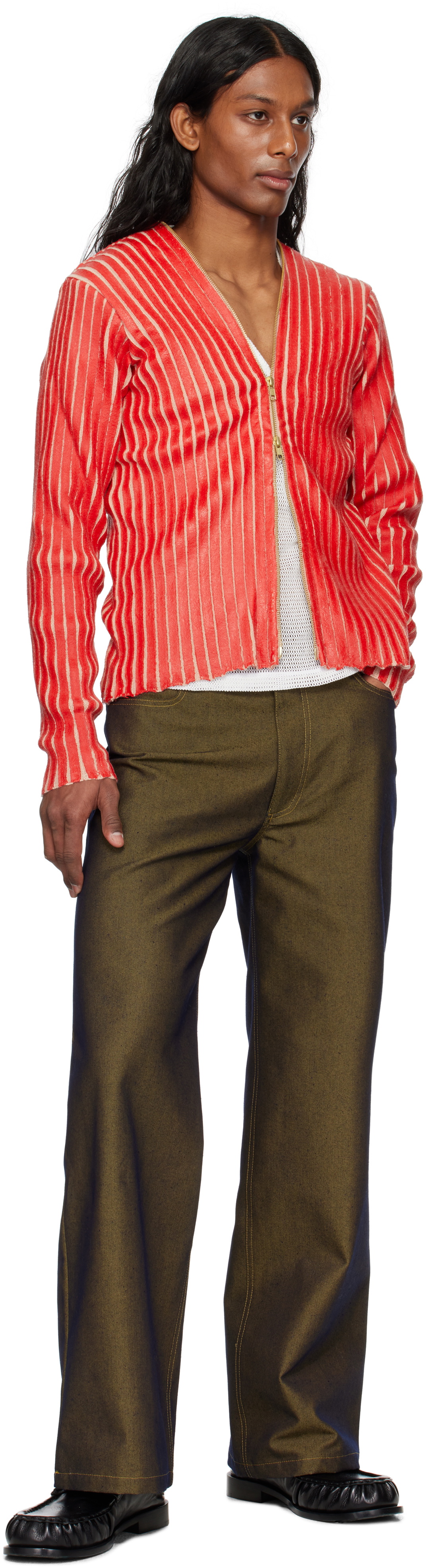 Stanley Raffington Navy & Yellow Two Tone Jeans