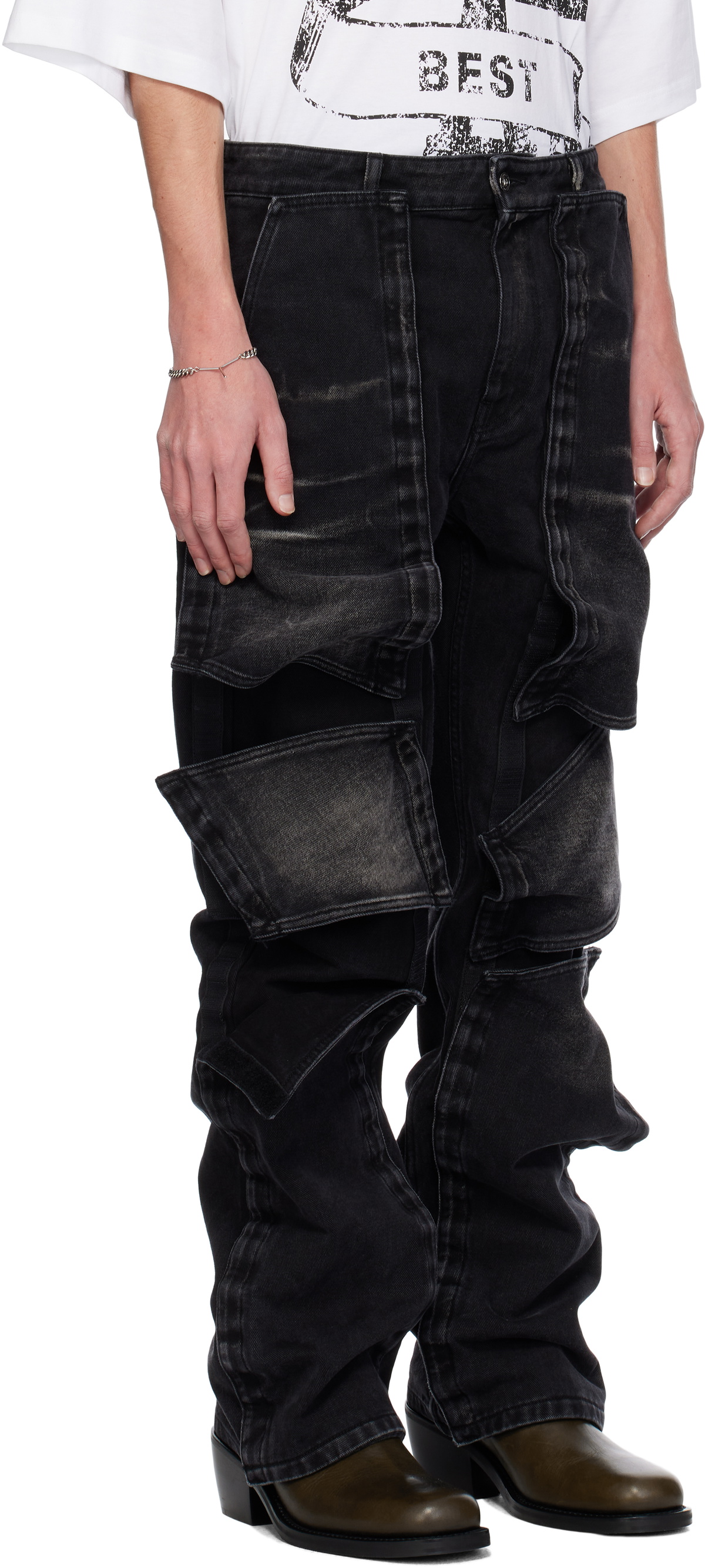 Y/Project Black Velcro Multi Panel Jeans Y/Project
