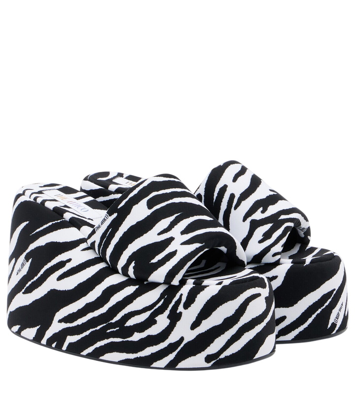 Photo: The Attico Mochi zebra-print platform slides