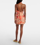 Poupette St Barth Tilda gathered printed cotton miniskirt
