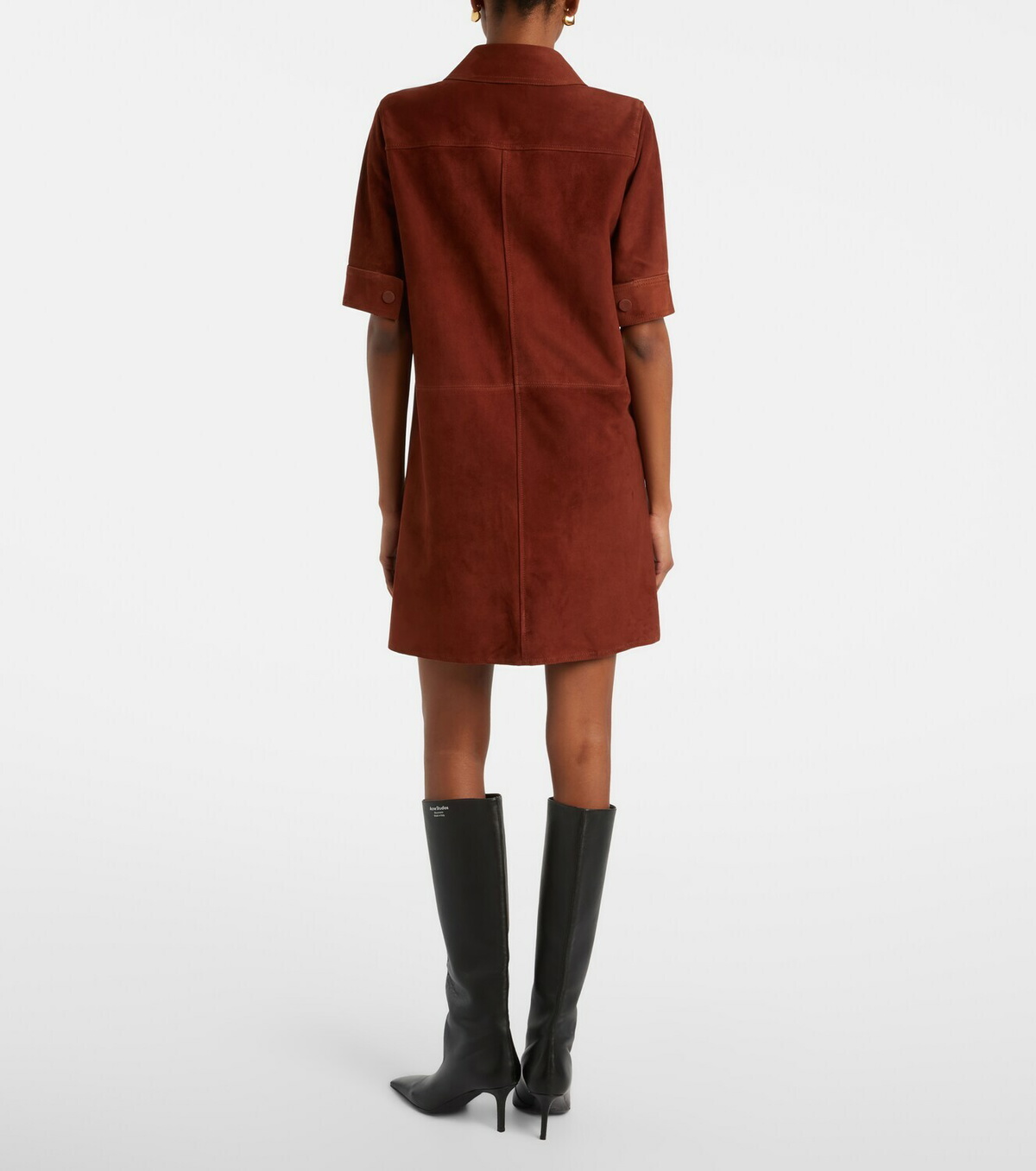 Yves Salomon Suede polo dress