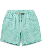 Faherty - Beacon Slim-Fit Long-Length Printed Recycled Swim Shorts - Green